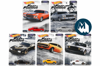 Hot Wheels Fast & Furious Premium 2019 Mix 3 1/4 Mile Muscle / Full sets