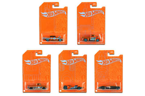 Hot Wheels Orange and Blue Series - Set of 5